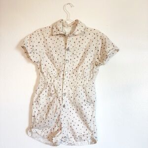 Altar'd State White and Pink Floral Top